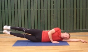 Exercice de gainage sur le flanc Posture 2