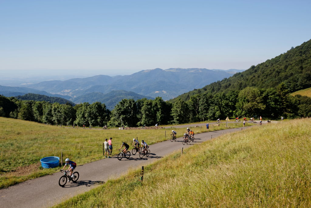 Montée voie verte vers le col du Haag, le plus difficiles de nos parcours et qui fait partie du Tour de France 2026